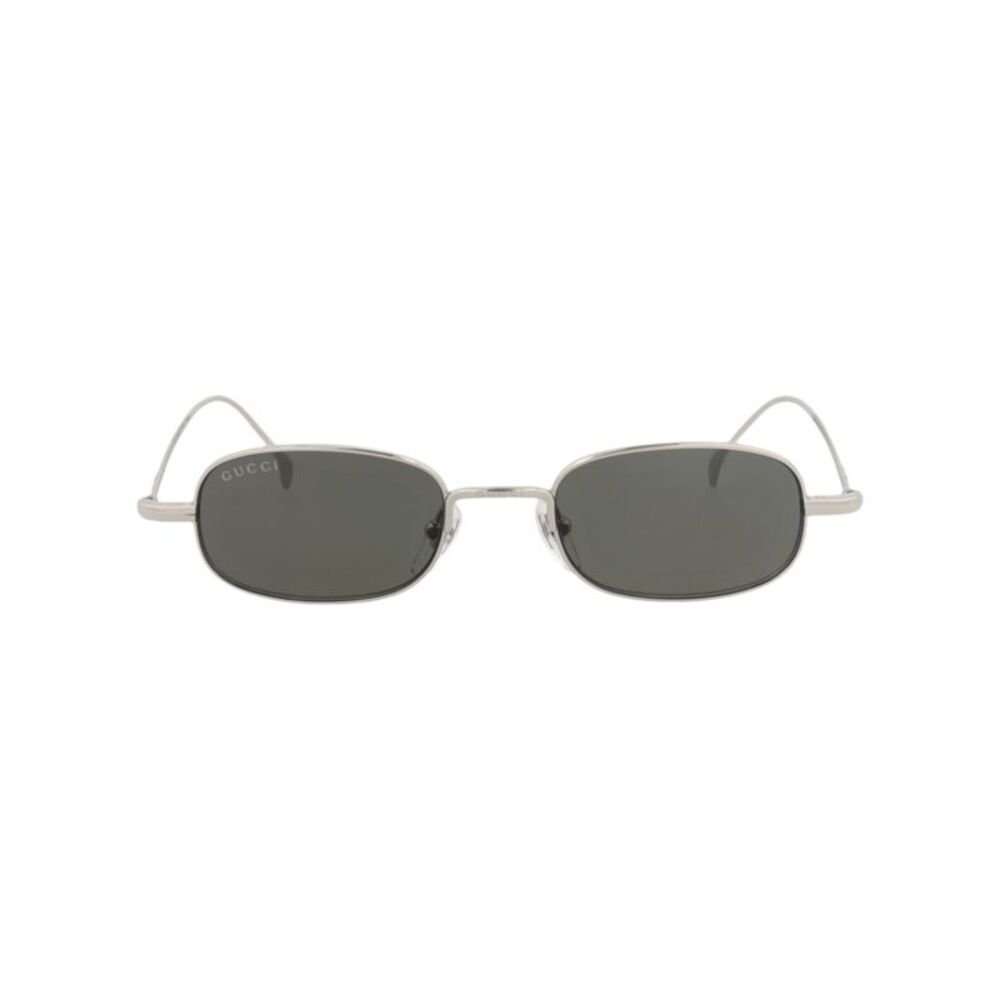 Gucci Square-Frame Metal Sunglasses Silver Mens